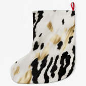 Wit Goud Zwart Zuidwest Koeienhuid Naam Grote Kerstsok (Achterkant)