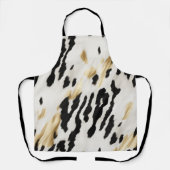 Wit Goud Zwart Zuidwest Koeienhuid Schort (Voorkant)