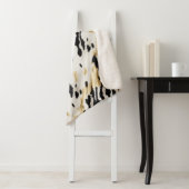 Wit Goud Zwart Zuidwest Koeienhuid Sherpa Deken (In situ)