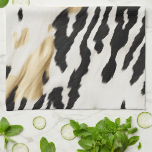 Wit Goud Zwart Zuidwest Koeienhuid Theedoek