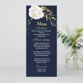 wit goudblauw blauw menu (Staand voorkant)