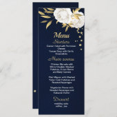 wit goudblauw blauw menu (Voorkant / Achterkant)