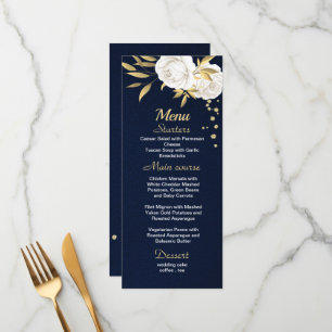 wit goudblauw blauw menu