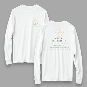 Wit Gouden Aannemer Huisreparatie Werk T-shirt