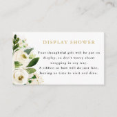 Wit Gouden Bloemstuk Douche Enclosure Kaart (Voorkant)