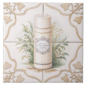 Wit & Gouden Broodje op Deodorant Grappige Badkame Tegeltje (Voorkant)