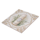 Wit & Gouden Broodje op Deodorant Grappige Badkame Tegeltje (Zijkant)