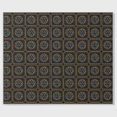 Wit Gouden Fleur de Lis Cadeaupapier (Vlak)