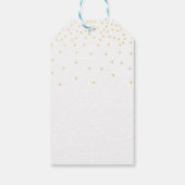 Wit & Gouden Folie Confetti Stippen Feestgeschenk Cadeaulabel (Achterkant)
