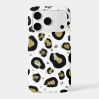 Wit Gouden Glitter & Zwarte Luipaard Jachtluipaard