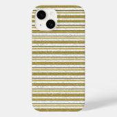 Wit gouden kanten strepen patroon Case-Mate iPhone case (Achterkant)