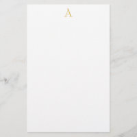 Wit Gouden Kleur Monogram Professioneel