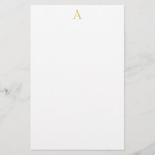 Wit Gouden Kleur Monogram Professioneel Briefpapier