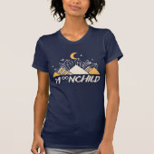 Wit Gouden Maan Kind Piramides Kristal T-shirt (Voorkant)