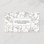 Wit gouden marmer | Makelaar Visitekaartje (Achterkant)