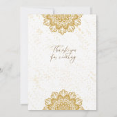 Wit Gouden Modern  Kaart (Achterkant)