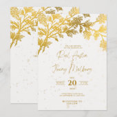 Wit Gouden Modern Kaart (Voorkant / Achterkant)