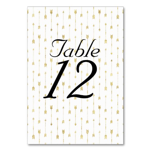 Wit &  Gouden Pijlen Patroon Kaart (Voorkant)