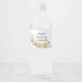 wit & gouden pompoen Waterverf Waterflesetiket Waterfles Etiket (Voorkant)