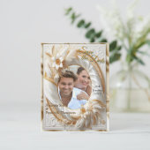 Wit Gouden Rozen, Champagne Zijde & Vlinders Aankondiging (Staand voorkant)