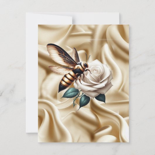 Wit Gouden Rozen, Champagne Zijde & Vlinders Aankondiging (Achterkant)