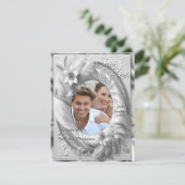 Wit Gouden Rozen, Champagne Zijde & Vlinders Aankondiging (Staand voorkant)