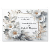 Wit Gouden Rozen, Champagne Zijde & Vlinders Kaart (Achterkant)