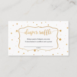 Wit gouden ster confetti luier verloting ticket