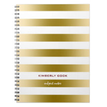 Wit & Gouden Streepjespatroon