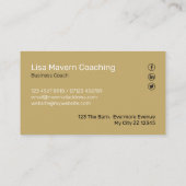 Wit & Gouden Swirl Luxe Visitekaartje (Achterkant)