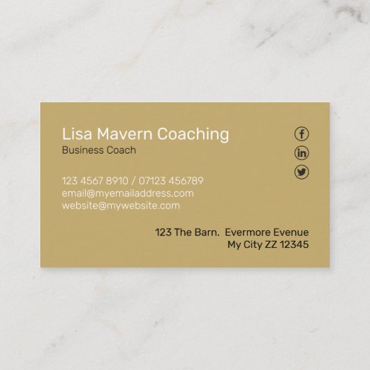 Wit & Gouden Swirl Luxe Visitekaartje (Achterkant)