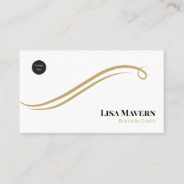 Wit & Gouden Swirl Luxe Visitekaartje