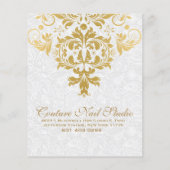 Wit gouden vintage kant flyer (Achterkant)