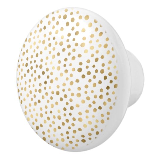 WIT GOUDEN VLEK OP MAAT KERAMISCHE KNOP (Rechts)