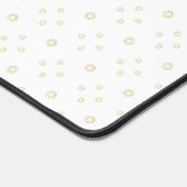 Wit | Gouden Zinnia Zon Bureaumat (Hoek)