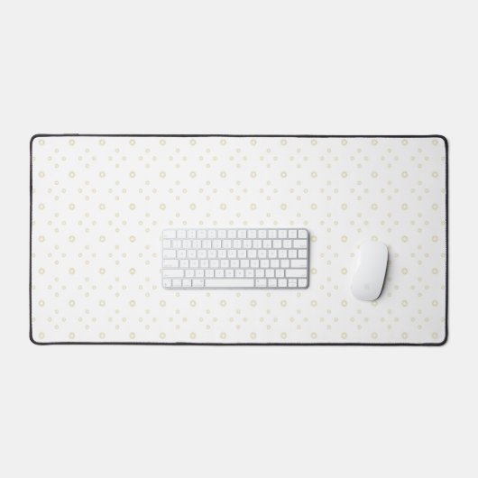 Wit | Gouden Zinnia Zon Bureaumat (Keyboard & Muis)