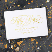 Wit Goudfolie 50e Huwelijk Jubileum Gastenboek