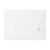 Wit & Goudfolie Elegante Kaart Wikkel rond labels Omwikkelbaar Adreslabel (Achterkant)