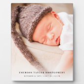 Wit Gradiënt Baby Foto – Modern Lay-outontwerp Fotoplaat (Voorkant)