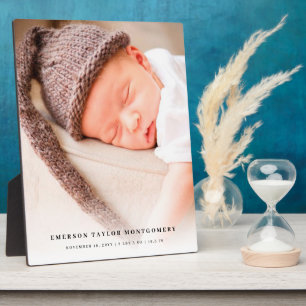 Wit Gradiënt Baby Foto – Modern Lay-outontwerp Fotoplaat