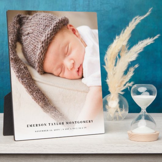 Wit Gradiënt Baby Foto – Modern Lay-outontwerp Fotoplaat (Zijkant)