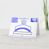 Wit Graduation Cap Blauw Afstuderen Klasse 2024 Pe Kaart (Achterkant)