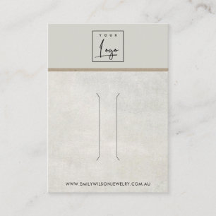 WIT GRAY CONCRETE HAIR CLIP DISPLAY CARD VISITEKAARTJE