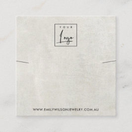 WIT GRAY CONCRETE KETTING BRACELET WEERGEVEN VIERKANTE VISITEKAARTJE