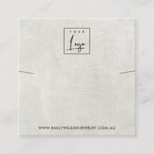 WIT GRAY CONCRETE KETTING BRACELET WEERGEVEN VIERKANTE VISITEKAARTJE