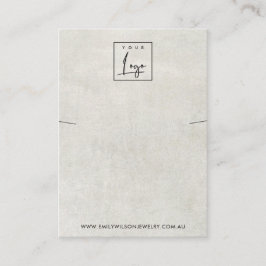 WIT GRAY CONCRETE KETTING BRACELET WEERGEVEN VISITEKAARTJE