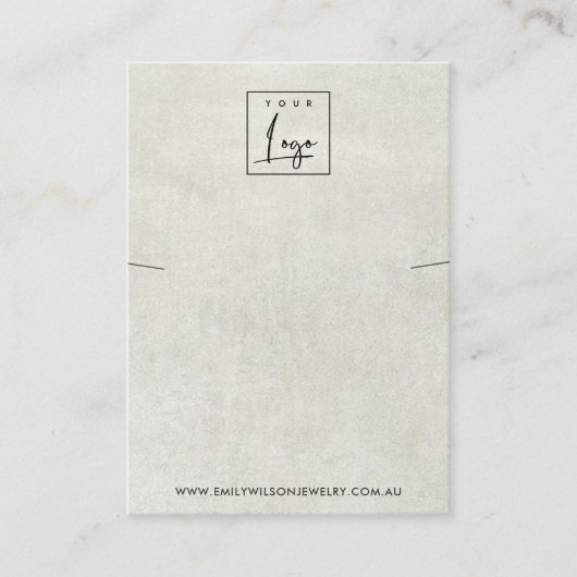 WIT GRAY CONCRETE KETTING BRACELET WEERGEVEN VISITEKAARTJE (Voorkant)