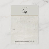 WIT GRAY CONCRETE KETTING EARRING DISPLAY UIT VISITEKAARTJE (Voorkant)