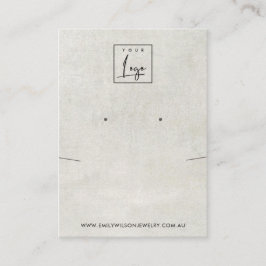 WIT-GRAY CONCRETENECKLACE EARING DISPLAY UIT VISITEKAARTJE