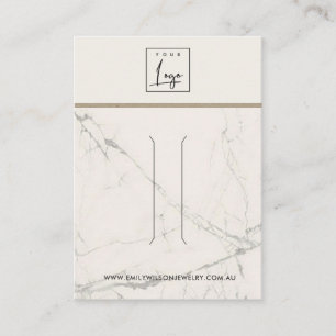 WIT GRAY MARBLE TEXTURE HAIR CLIP DISPLAY CA VISITEKAARTJE